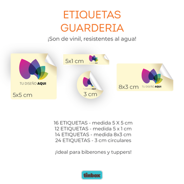Etiquetas Infantiles Guardería Tu Diseño