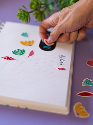 Libreta Flowers - Blanca