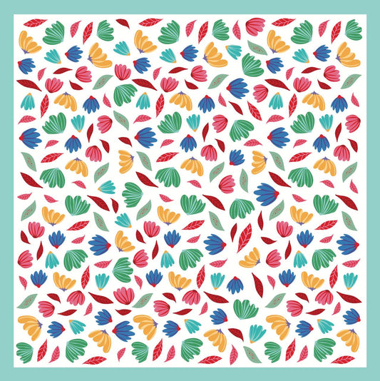 Mascada Flowers (blanco)