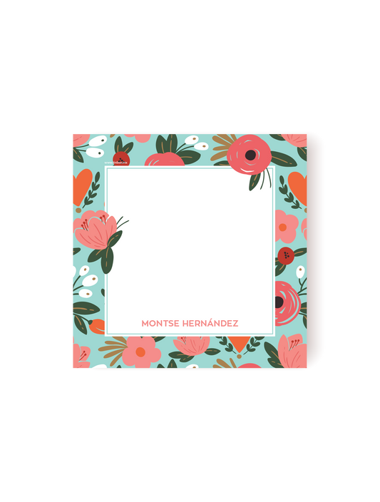 Bloc de Notas Flores Rosas