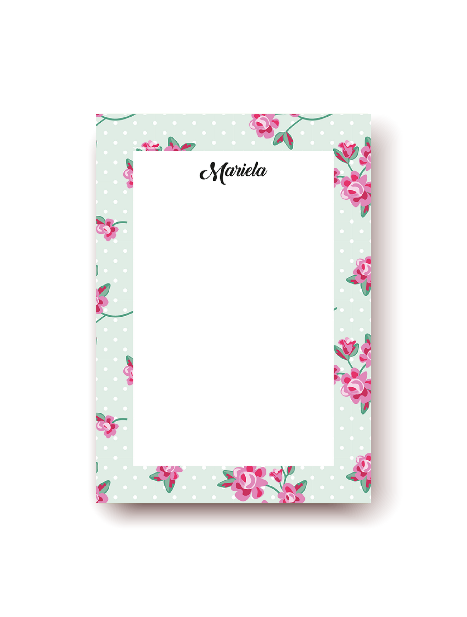 Bloc de Notas Rosas Menta