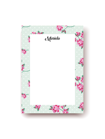 Bloc de Notas Rosas Menta