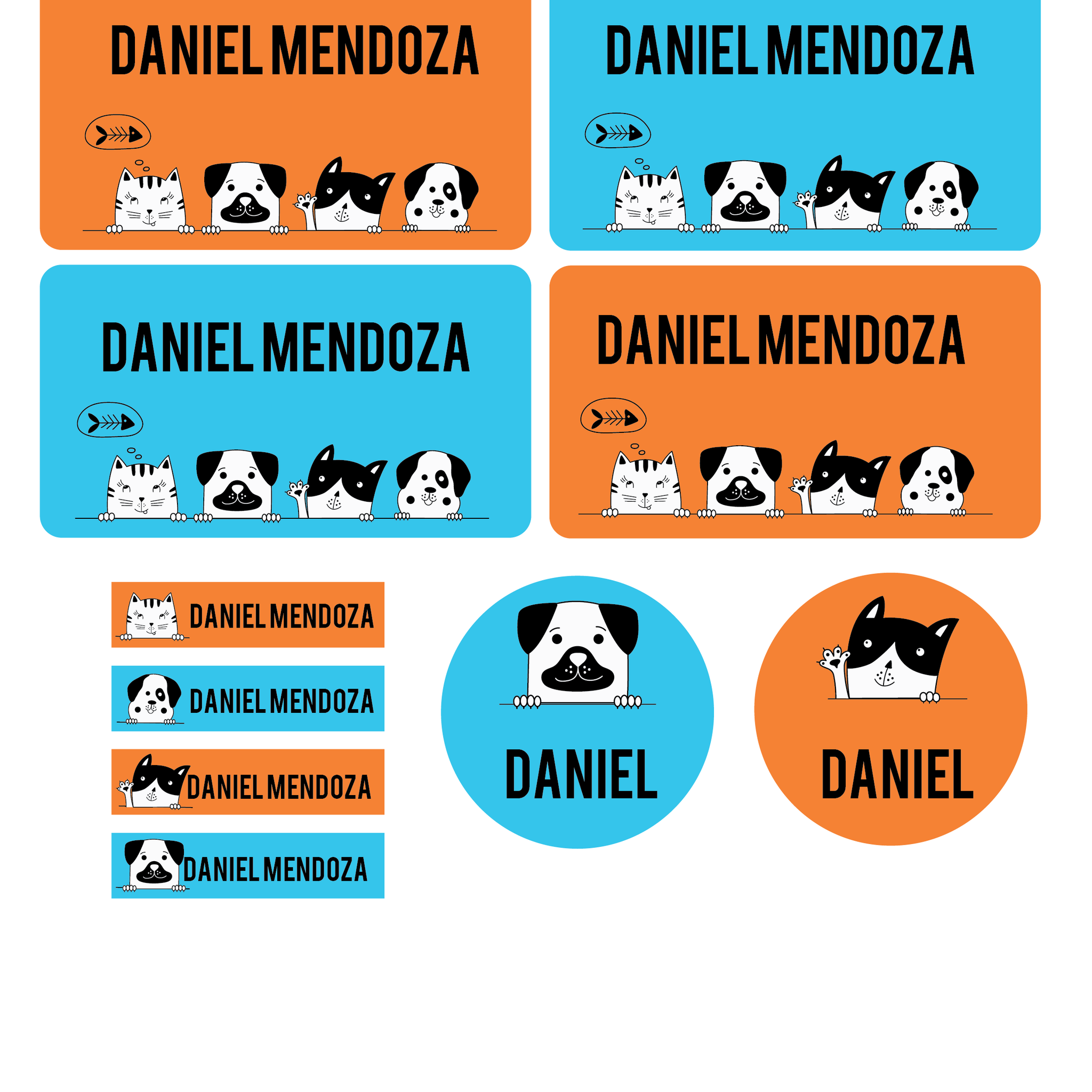 Etiquetas Cats & Dogs