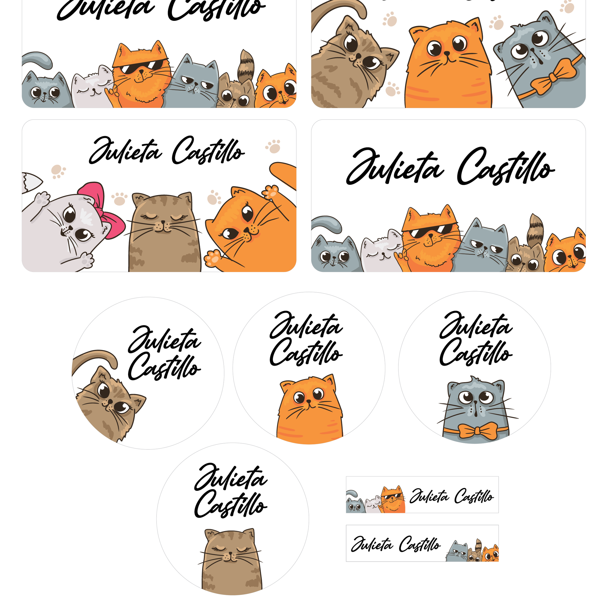 Etiquetas Cool Cats